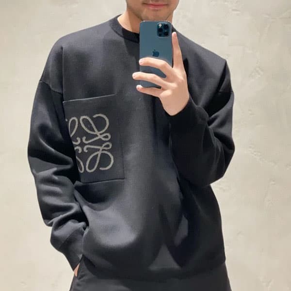 Autumn/Winter Sale Loewe Sweater Anagram Cotton Fake loe40775