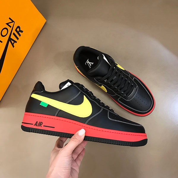 Louis Vuitton x Nike Replica Air Force 1 Low by Virgil Abloh "Black/Yellow" nam76537