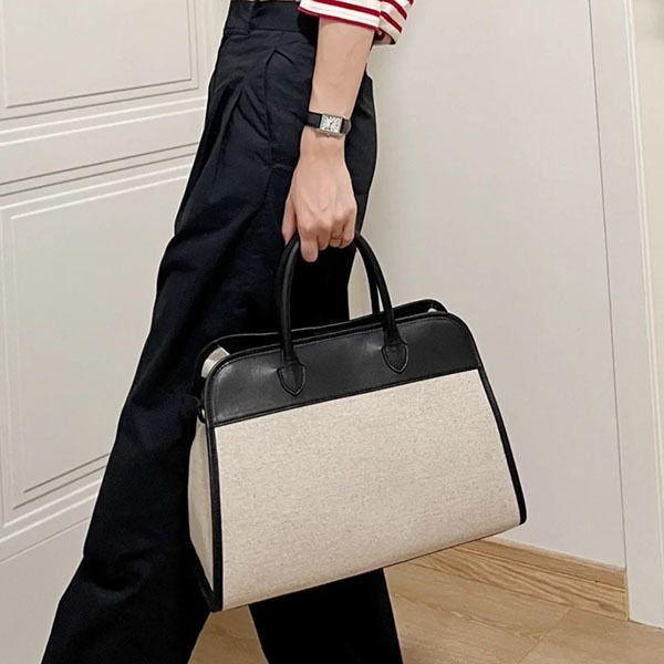 Hard to find ZARROW Margaux replica Margaux 15 canvas & leather handbag zaz37487