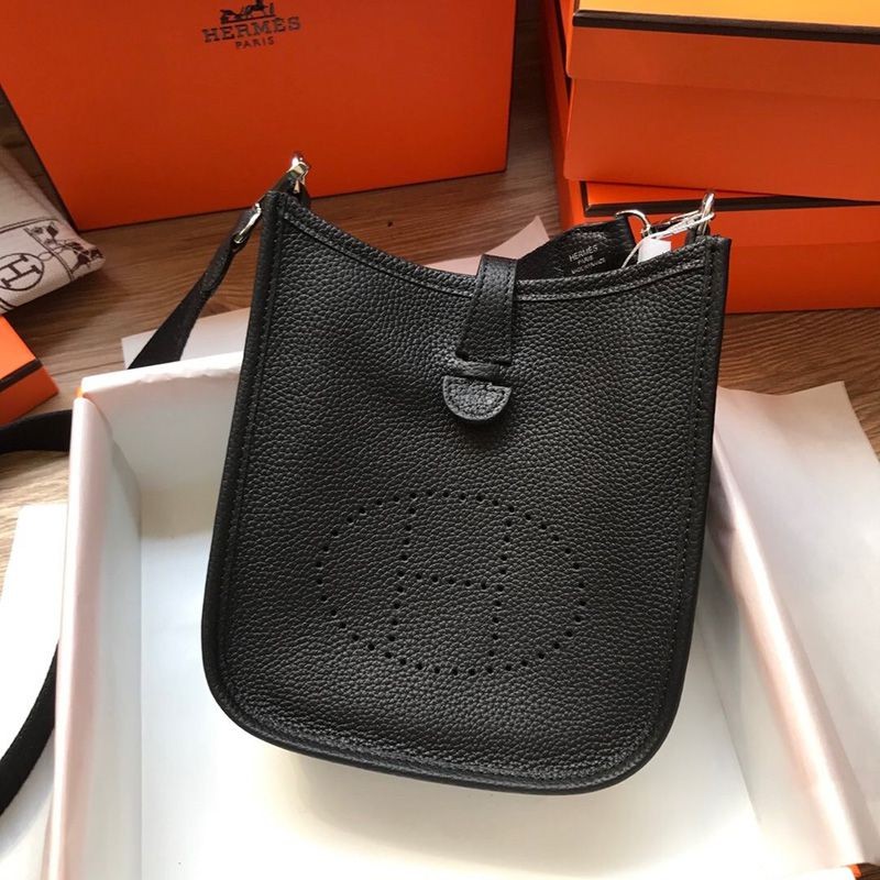 ☆Super popular☆Hermes Evelyn Mini 16 TPM Replica Noir Silver he26063 ☆Super popular☆Hermes Evelyn Mini 16 TPM Replica Noir Silver he26063