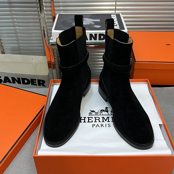 Very popular all over the world? [Hermes] Ankle boots copy "Veo" Kelly buckle erv61434