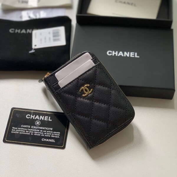 New for Fall/Winter: Chanel Caviar Skin Card Case Replica AP1650