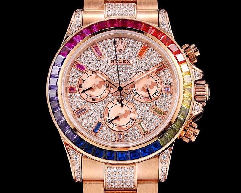 Tracked delivery Rolex Replica Cosmograph Daytona Rainbow Everose Gold 116595rbow