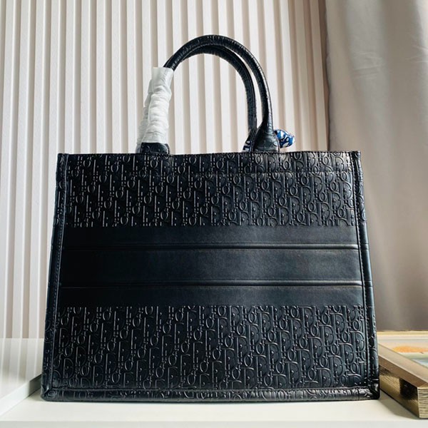 21AW New Dior Book Tote Replica Calfskin Black M1286ZWSO dep59313