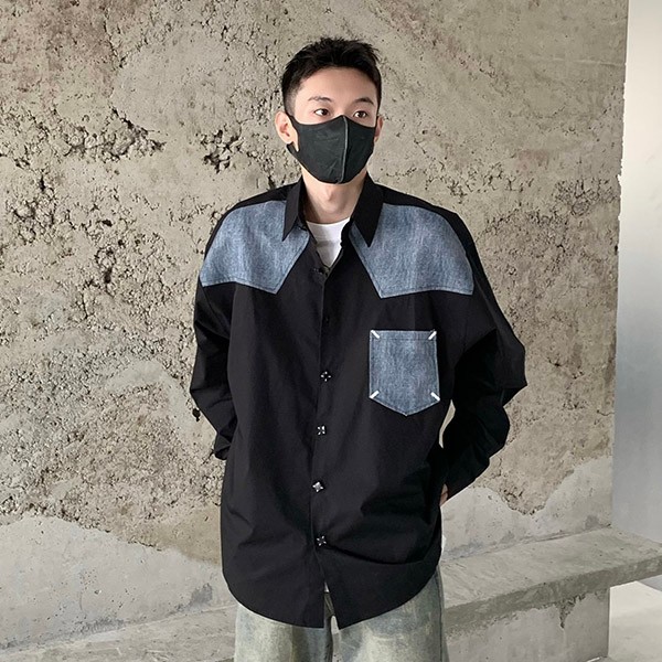 Maison Margiela replica patchwork shirt Mam86367