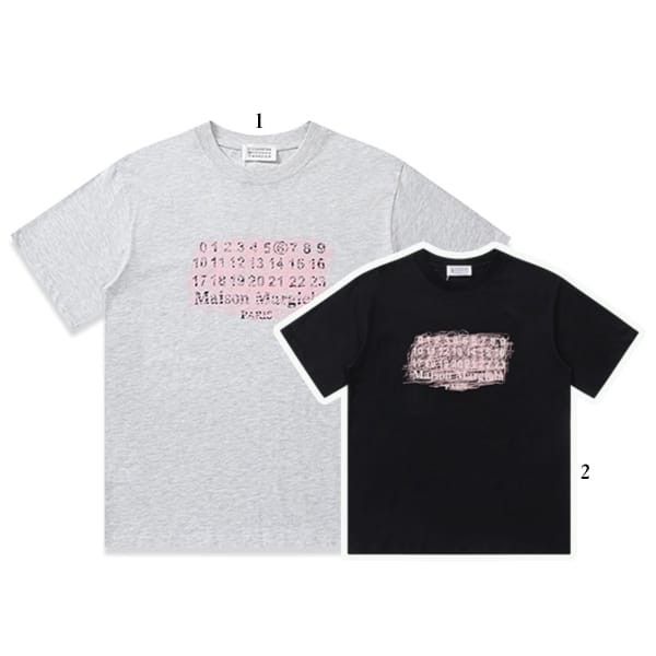 Boutique MM6 Maison Margiela n-grade logo short sleeve T-shirt 2 colors Man40049 Boutique MM6 Maison Margiela n-grade logo short sleeve T-shirt 2 colors Man40049