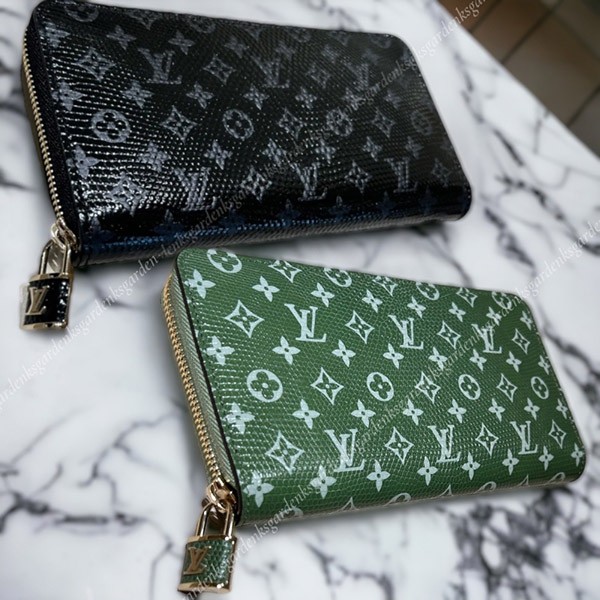 Rare! Arrives soon! Louis Vuitton LV Lizard Zippy Wallet with Padlock N96955