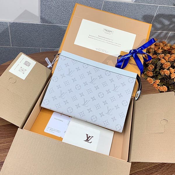 New Louis Vuitton Clutch Bag Replica Silver M30420