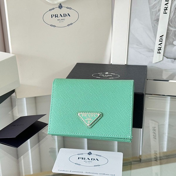 Prada Saffiano Replica Leather Small Wallet 2 Colors puo65316
