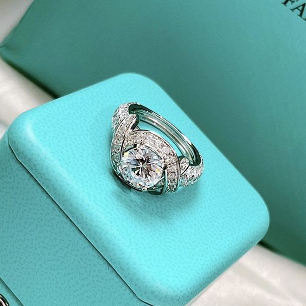 ★Tiffany Schlumberger ring with diamonds, safe shipping with tracking, Tiy50673