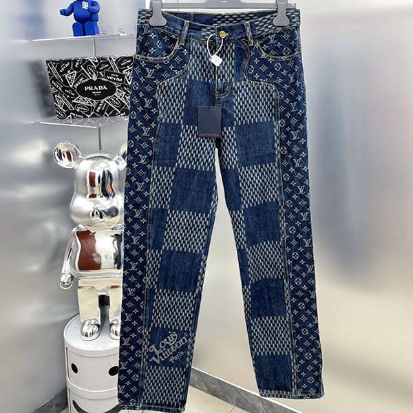 Hard to find Louis Vuitton Damier WAVES Grade N Monogram Denim Pants vuh93109 Hard to find Louis Vuitton Damier WAVES Grade N Monogram Denim Pants vuh93109