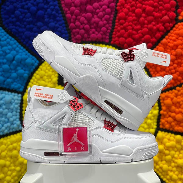 Nike Replica Air Jordan 4 Retro "Red Metallic" White/University Red CT8527112 Nike Replica Air Jordan 4 Retro "Red Metallic" White/University Red CT8527112