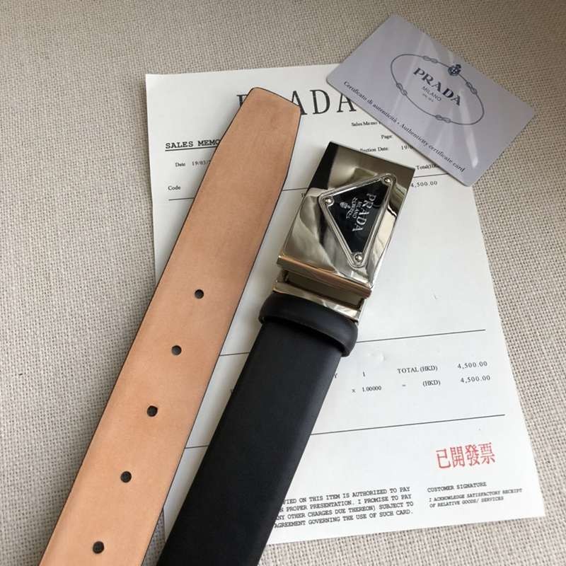 Classic 21AW! Prada reversible belt, super cheap, 3.5cm puw90220