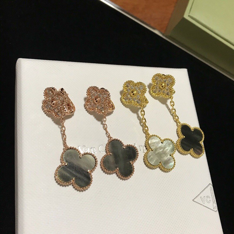 Rare color Van Cleef & Arpels Magic Copy Alhambra Earrings/Piercings 2 VAC09437