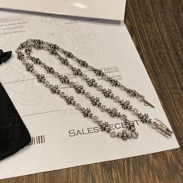 CHROME HEARTS TINY E CH PLUS COPY NECKLACE DIAMOND KUA05805