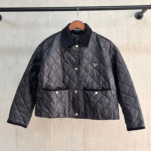 ★Safe shipping with tracking Prada Replica Light Re-Nylon Cropped Jacket 2 colors pug23138