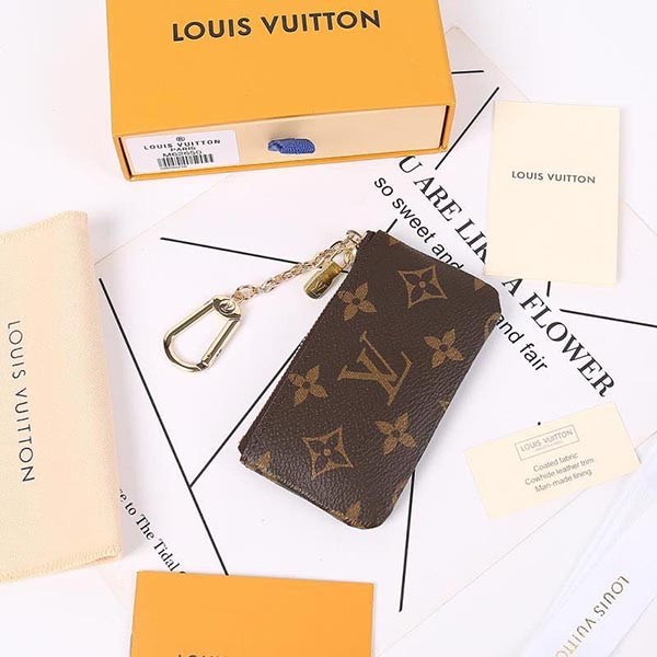 Louis Vuitton Key Case Replica Monogram Crepe Coin & Key Case M62650