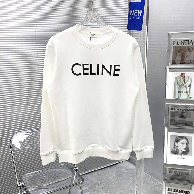 New for Spring★Celine★Loose Sweatshirt Replica White Cec69195
