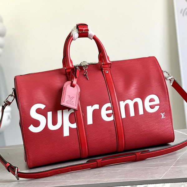 21AW New Louis Vuitton x Supreme Boston Bag Replica Epi Leather Red Unisex M53419 21AW New Louis Vuitton x Supreme Boston Bag Replica Epi Leather Red Unisex M53419