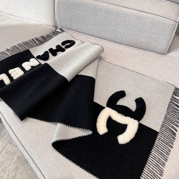 ★Japan!! Popular! Chanel logo scarf replica Coconege shs00088