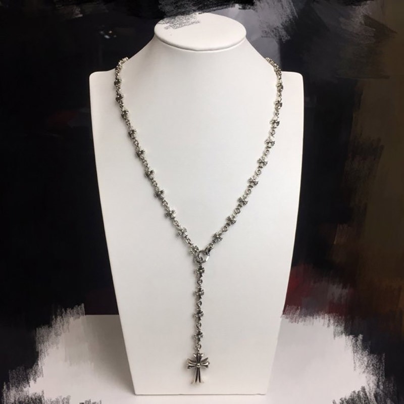 ★Tax/Shipping included★Chrome Hearts Necklace Fake CH Cross Baby Fat Charm Kuz28994