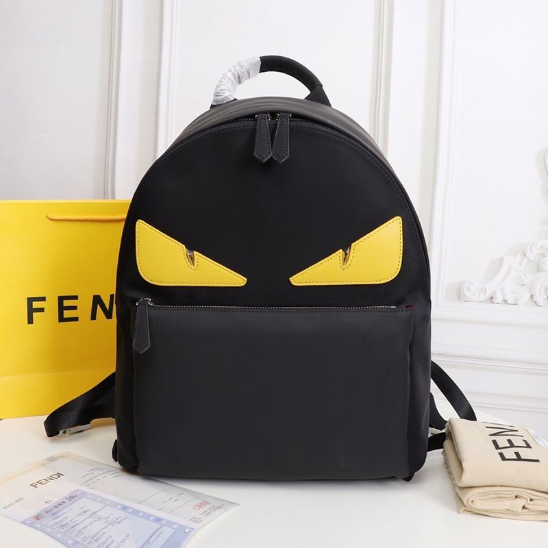 Very popular! Fendi Bag Bugs replica eye motif leather backpack fec70002