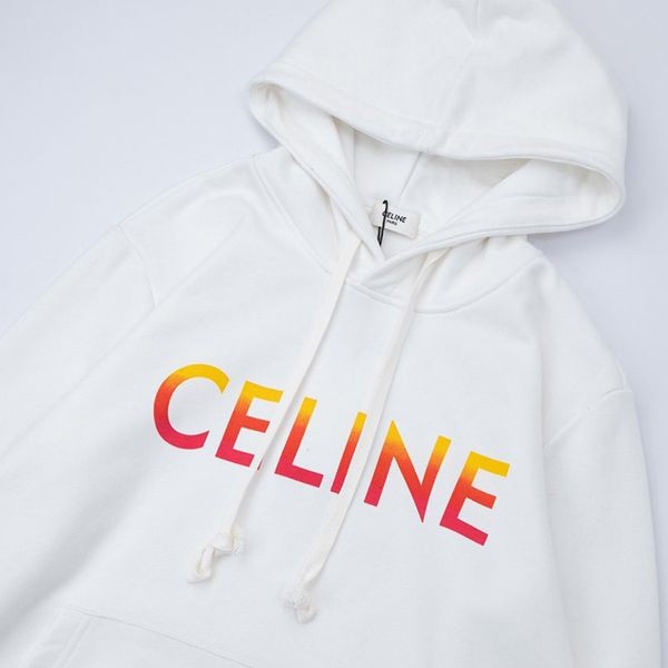 Celine ★ Logo Hooded Loose Sweatshirt Fake Cel54894 Sold Out