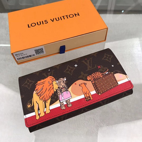 Louis Vuitton Long Wallet Replica Monogram Portefeuille Sarah Holiday Season Animal Print Bi-fold Long Wallet M63424 Louis Vuitton Long Wallet Replica Monogram Portefeuille Sarah Holiday Season Animal Print Bi-fold Long Wallet M63424