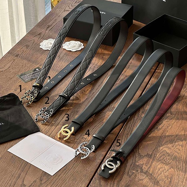 I definitely want it! Chanel Grade N CC logo simple buckle chain leather belt 5 colors she43894