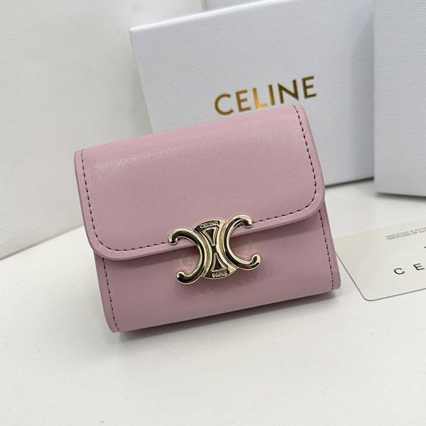 Classic Celine Triomphe Wallet Replica Peony Cel72028