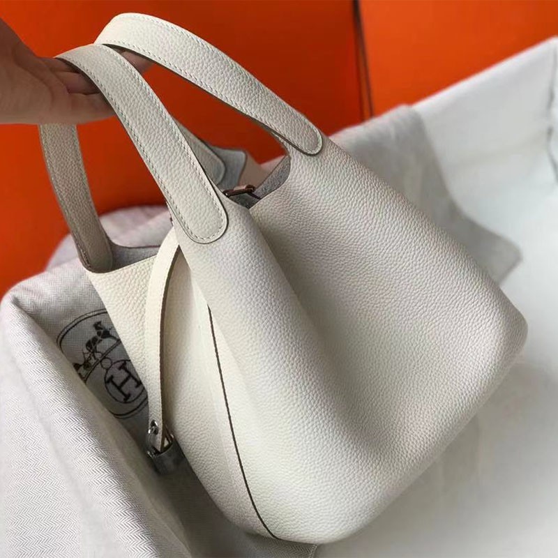 Hermes Picotin Lock Replica Clemence Silver Hardware he26043