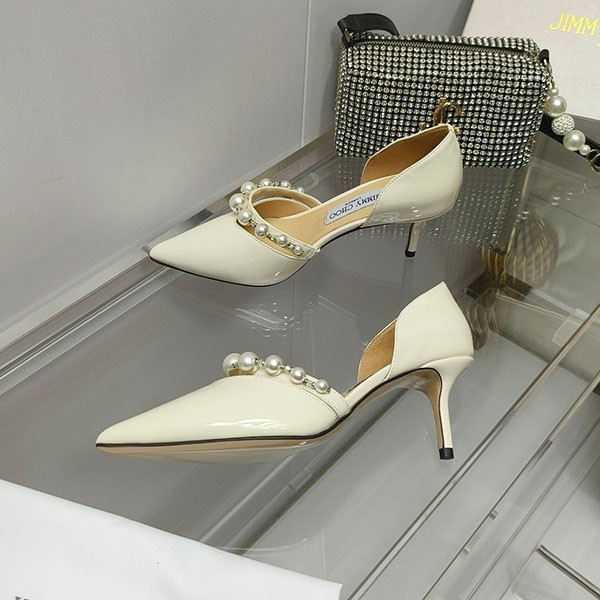 Jimmy Choo Pumps Replica AURELIE 85 XKM Pearl Stiletto Heel jiv37934