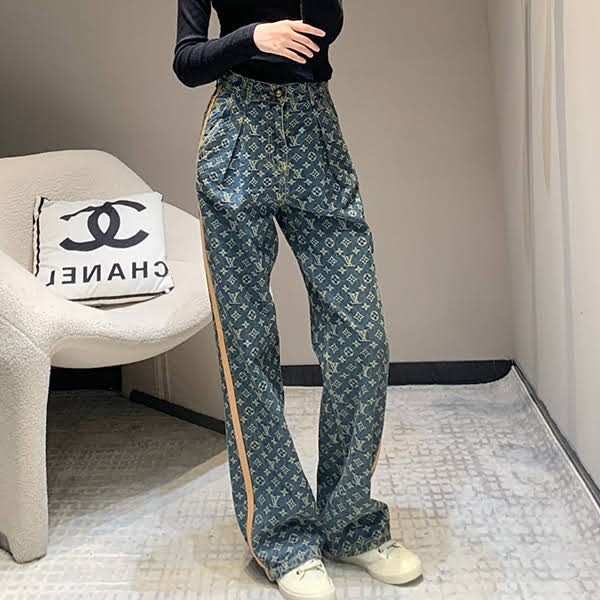 ★Japan!! Popular! Louis Vuitton Replica Denim Tailored Pants 1AGIUW