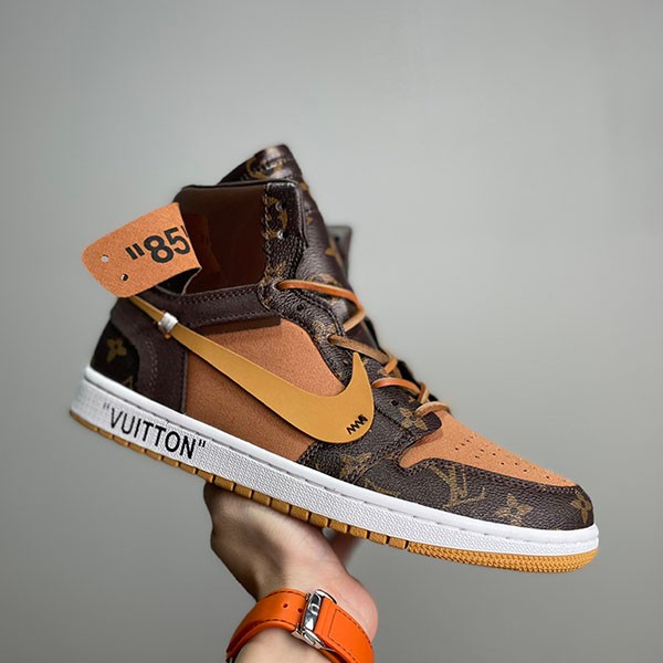 Super Hot Topic! Off-White x Louis Vuitton x Nike Replica Air Jordan 1 Virgil Abloh Sneakers nal75690