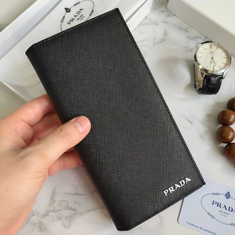 New color ☆ Rare Prada zippered long wallet Saffiano Triangle fake pud42658 New color ☆ Rare Prada zippered long wallet Saffiano Triangle fake pud42658