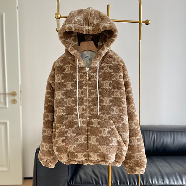 Battle for the Celine Replica Hooded Jacket Triomphe Wool & Fur Ced07938