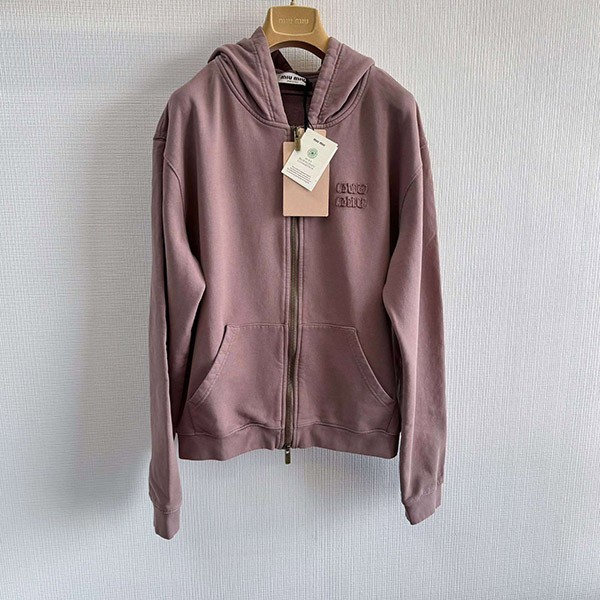 Miu Miu Garment Dyed Cotton Fleece Parka Replica MJL063 Miu Miu Garment Dyed Cotton Fleece Parka Replica MJL063