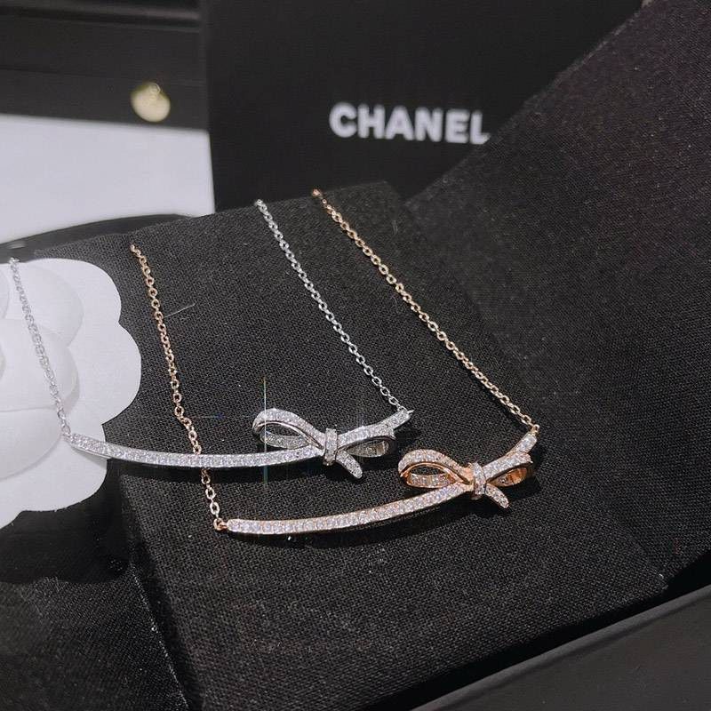 Hard to find Chanel bow necklace replica in 2 colors shn43997 Hard to find Chanel bow necklace replica in 2 colors shn43997