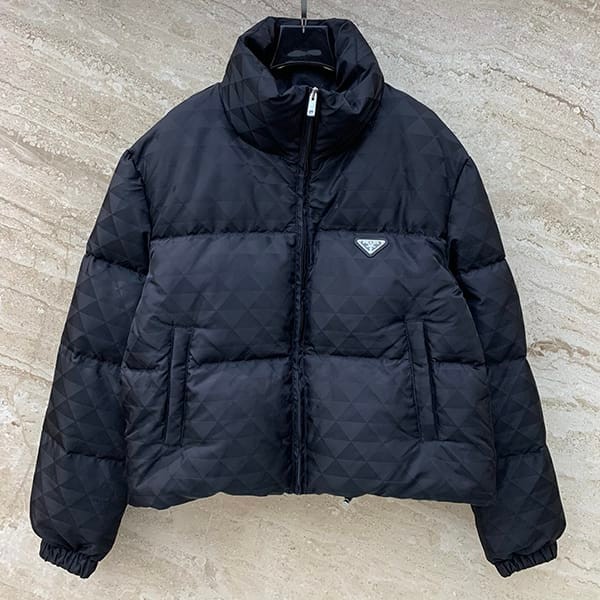 Prada Triangle Logo Down Jacket Replica Ready to Ship Put16007 Prada Triangle Logo Down Jacket Replica Ready to Ship Put16007