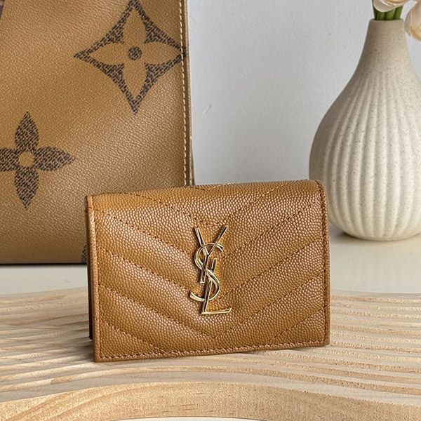 Saint Laurent YSL Gold Logo Origami Replica Matelasse Mini Wallet Sal00366 Saint Laurent YSL Gold Logo Origami Replica Matelasse Mini Wallet Sal00366