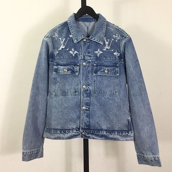 Stylish Men's Louis Vuitton Denim Trucker Jacket Replica 1AGINE Stylish Men's Louis Vuitton Denim Trucker Jacket Replica 1AGINE