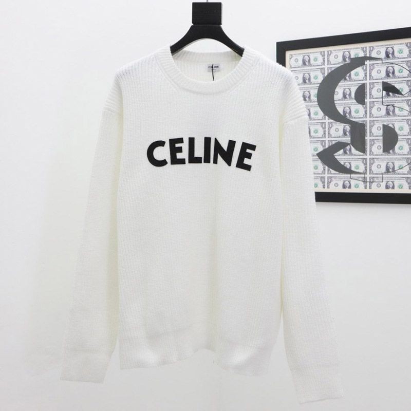 21AW New Celine Embroidered Oversized Sweater Copy Cet82403