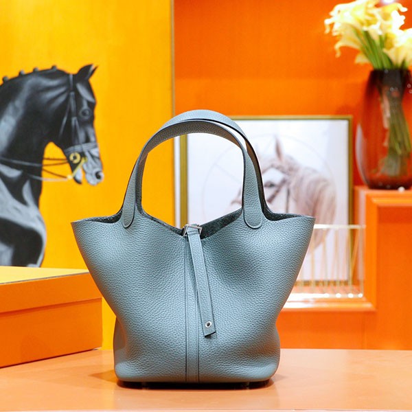 2021SS Hermes Picotin Lock Clemence Replica Silver Hardware he26049 2021SS Hermes Picotin Lock Clemence Replica Silver Hardware he26049