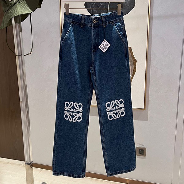 Adult casual wear◇Loewe Anagram denim pants replica◇los84765