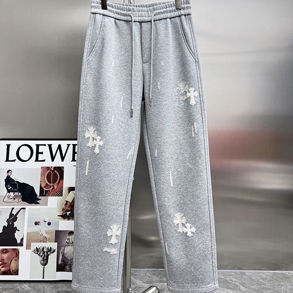 Attention ★ Chrome Hearts Cross Patch Casual Pants Replica Kus31251
