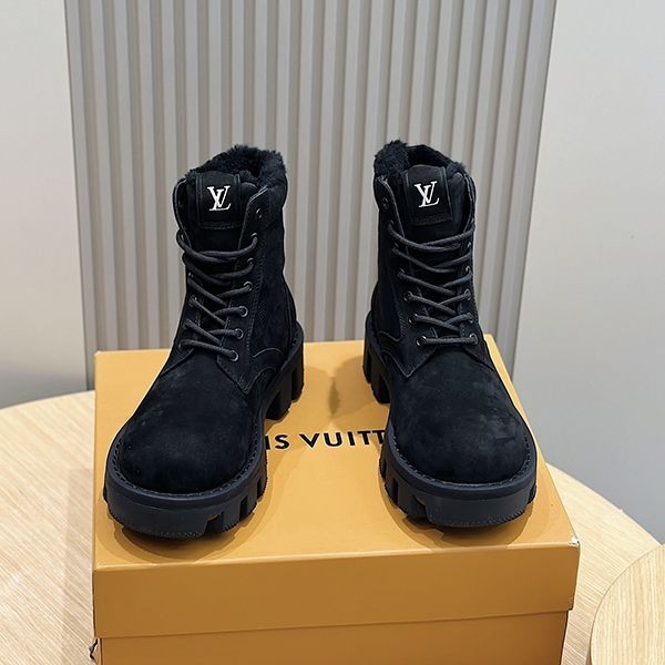 Louis Vuitton LV Checkered Line Ankle Boots Replica 1ADEYI