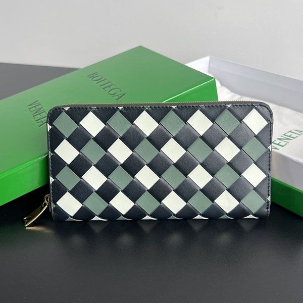 Bottega Veneta Intrecciato Replica Zip Around Wallet bob79564
