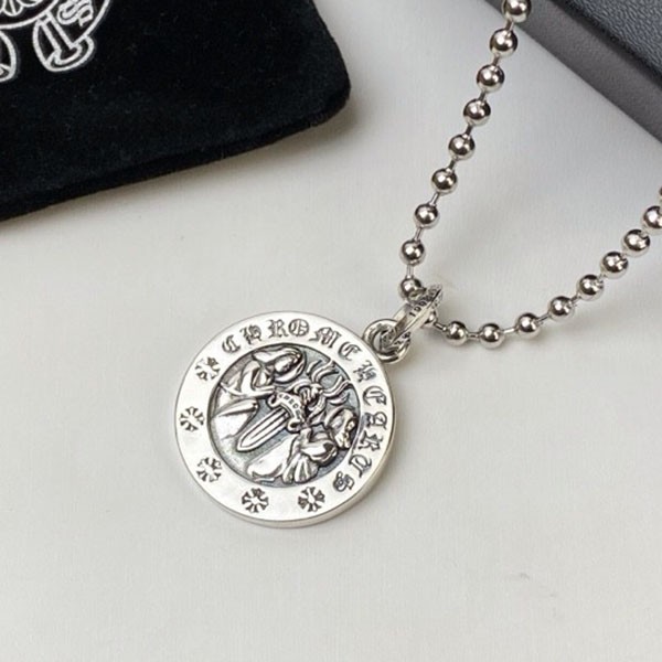 Very popular! Chrome Hearts Necklace Replica CH Cross Double-sided Ball Charm Kur89052