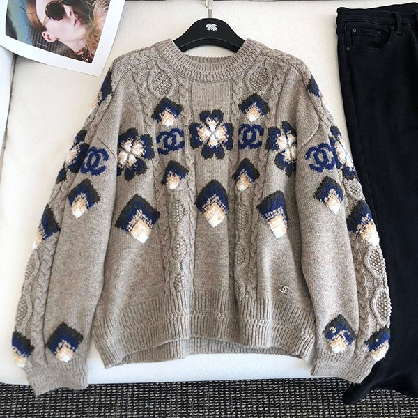 Sold out Chanel replica pullover wool silk multicolor shg74277