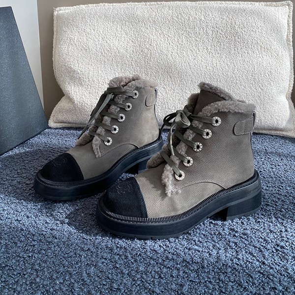 [Very easy to use] Replica Chanel CC Ankle Boots, Fluffy, shk74190